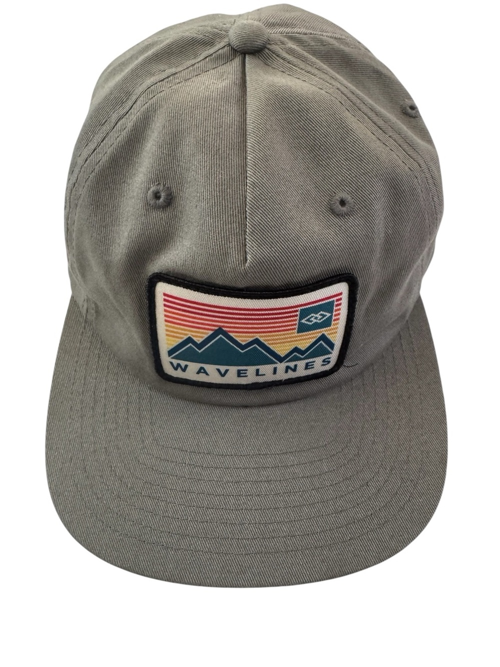Vintage Wavelines Surf Shop San Diego Hat taupe mountains sky #HT